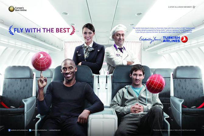 Кобе Брайант и Лео Месси в рекламе Turkish Airlines